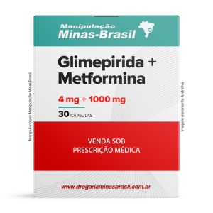 Glimepirida 4mg + Metformina 1000mg 30 Cápsulas