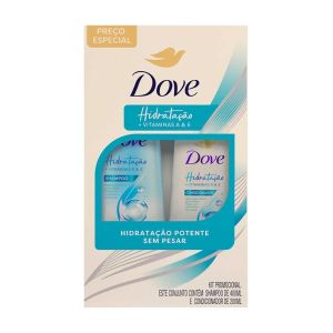 Kit Dove Hidratação e Vitaminas A e E Shampoo 400ml e Condicionador 200ml