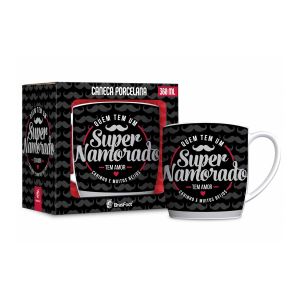 Caneca Porcelana Urban Super Namorado 300ml Brasfoot