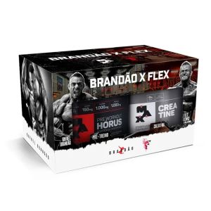 Kit Promopack Brandão X Flex Hórus Limão Yuzu 300G e Creatina 100G Max Titanium