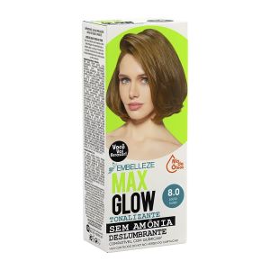 Tonalizante Vegano Embelleze Max Glow Deslumbrante Louro Claro 8.0 Sem Amônia