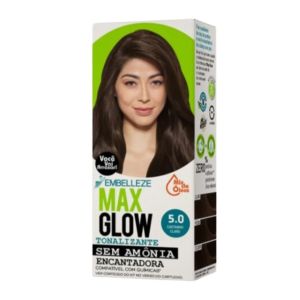 Tonalizante Vegano Embelleze Max Glow Encantadora Castanho Claro 5.0 Sem Amônia