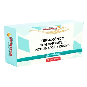 Termogênico Com Capsiate E Picolinato de Cromo Com 15 Balas De Gomas Sabor Abacaxi