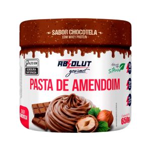 Pasta de Amendoim Gourmet Sabor Chocotela Com Whey Protein Com 650g Absolut Nutrition