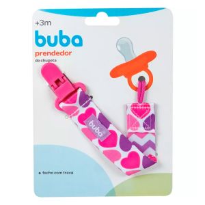 Prendedor De Chupeta Corações Ref:7482 Buba