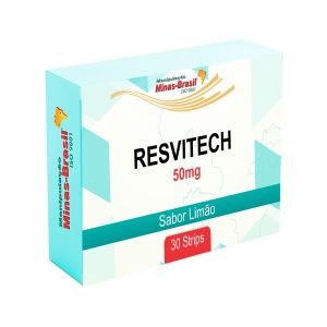 Strips Oral de Resvitech Resveratrol Revestido Sabor Limão 30 Unidades
