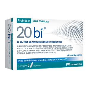 Probiótico 20 Bi Com 5 Cápsulas Momenta
