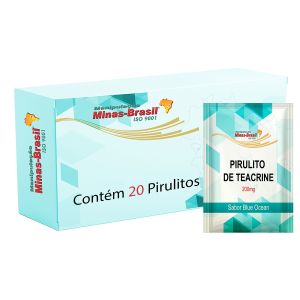 Pirulito De Teacrine 200Mg Com 20 Unidades Sabor Blue Ocean