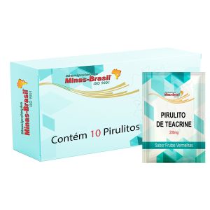 Pirulito De Teacrine 200Mg Com 10 Unidades Sabor Frutas Vermelhas