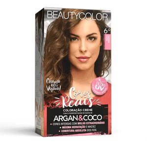 Coloração Permanente Kit Cores Reais 6.0 Louro Escuro BeautyColor