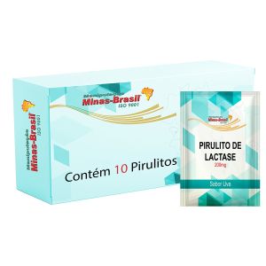 Pirulito De Lactase 200Mg Com 10 Unidades Sabor Uva