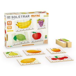 Quebra-Cabeça Soletrar Frutas Com 42 Peças Ref:828 Junges