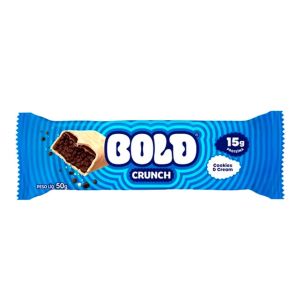 Barra Protéica Bold Crunch Sabor Cookies e Cream Com 50g