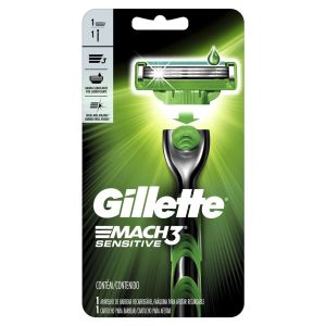 Aparelho Gillette Mach3 Sensitive Recarregável C/1