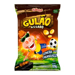 Gulão Assado Concha Sabor Churrasco Com 120g