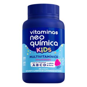 Multivitamínico Imunidade Kids Sabor Morango Com 60 Comprimidos Mastigáveis Neo Química