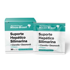 Suporte Hepático Silimarina + Clorella + Desmovit 30 Sachês Frutas Vermelhas