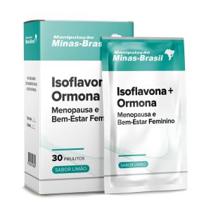 Isoflavona + Ormona Menopausa e Bem-Estar Feminino 30 Pirulitos Limão