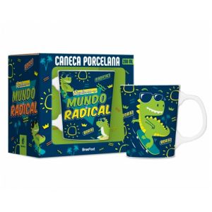 Caneca Porcelana Premium Mundo Radical 260ml Brasfoot