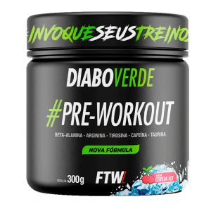 Pré Treino Diabo Verde Sabor Cereja Ice Com 300g Ftw