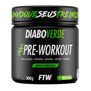 Pré Treino Diabo Verde Sabor Maça Verde Com 300g Ftw