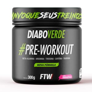 Pré Treino Diabo Verde Sabor Energético Com 300g Ftw