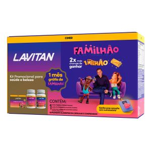 Kit Polivitamínico Lavitan Familhão Cabelos e Unhas e A-Z Original e A-Z Mulher