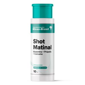 Shot Matinal Glutamina + Própolis + Cúrcuma 30 Flaconetes Blue Ocean