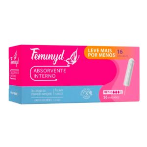 Absorvente Interno Feminyd Médio Com 16 Unidades