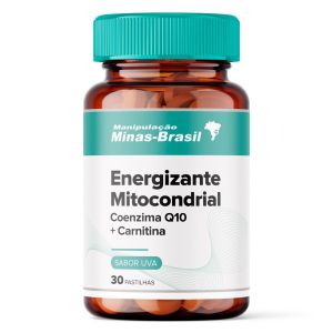 Energizante Mitocondrial Coenzima Q10 + Carnitina 30 Pastilhas Uva