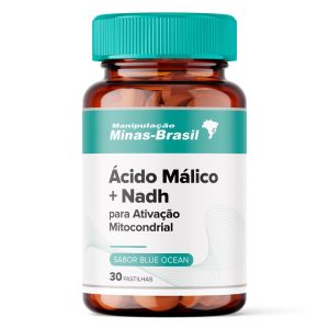 Ácido Málico + Nadh para Ativação Mitocondrial 30 Pastilhas Blue Ocean