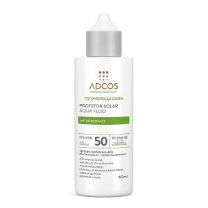Protetor Solar Facial Aqua Fluid Antioleosidade Fps 50 Sem Cor 40Ml Adcos