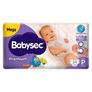 Fralda Babysec Premium Galinha Pintadinha Tamanho P Com 34 Unidades