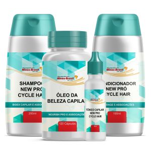 Protocolo Para Tratamento Capilar New Pro Cycle Hair 120 Cápsulas