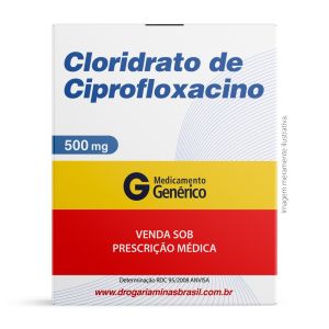 Cloridrato de Ciprofloxacino 500mg Com 14 Comprimidos Genérico Eurofarma