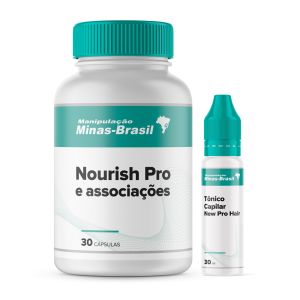 Kit Beleza Capilar Minoxidil Alistin e New Pró Cycle Hair 30 Cápsulas