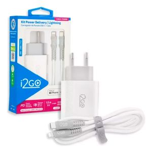 Kit Carregador 20w Com Cabo C Iphone Lightning  I2go