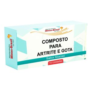 Composto para Artrite e Gota Sabor Abacaxi com 15 Balas