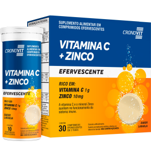 Cronovit Vitamina C Com Zinco 10 mg 30 Comprimidos