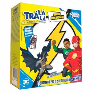 Kit Shampoo e Condicionador Infantil Trá Lá Lá Aventura Justice League Sem Embaraço 250ml cada