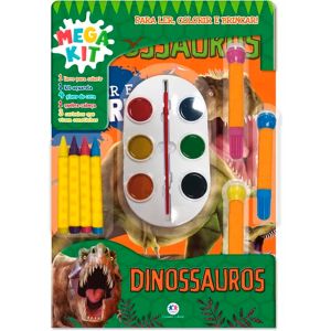 Mega Kit Dinossauros  Ler, colorir e brincar