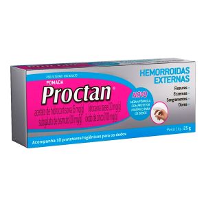 Proctan Pomada 25g Com 10 Protetores Higiênicos
