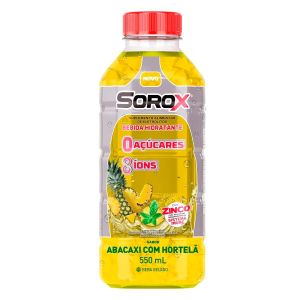 Bebida Hidratante Sorox Abacaxi com Hortelã Zero Açúcar 550ml