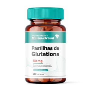 Pastilhas De Glutationa 50Mg Com 30 Unidades Sabor Blue Ocean