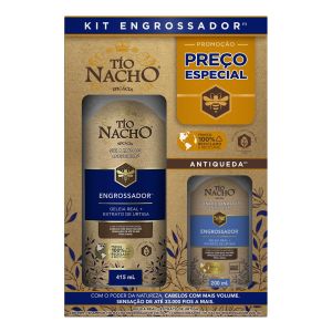 Kit Shampoo Antiqueda Tío Nacho Engrossador 415ml + Condicionador 200ml