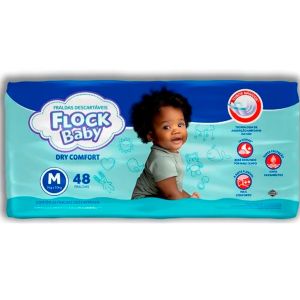Fralda Descartável Flock Baby Dry Comfort Mega M 48 Unidades