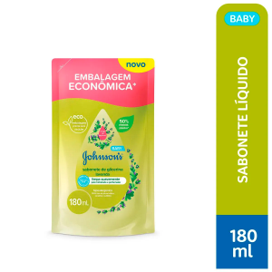 Refil Sabonete Líquido de Glicerina Johnson’s Baby Lavanda 180ml