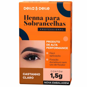 Henna Para Sobrancelhas Castanho Claro 1,5g Della E Delle
