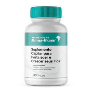Suplemento Capilar Para Fortalecer e Crescer Seus Fios 30 Cápsulas