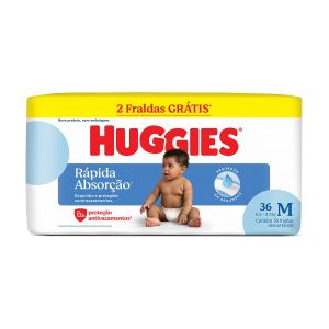 Fralda Huggies Tripla Proteção Meguinha Tamanho M Com 36 Unidades